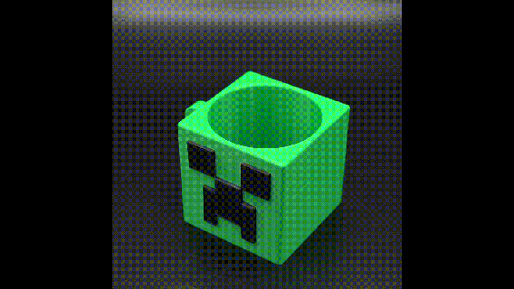 lápiz soporte Minecraft enredadera jarra Minecraft 3d print model - Mito3D