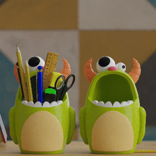 pencil holder monster1 monster funny cute 3d print model - Mito3D