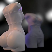 pencil holder tits boot home obj stl toy female sex people skin body 3d print model - Mito3D