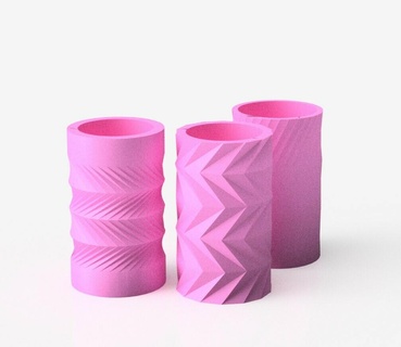 pencil holder vase 3 models home decor design minimalist 3d print model - Mito3D
