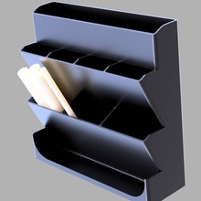 pencil organizer pen box wall mounted tool desk holder office pens mount 3d print model - Mito3D