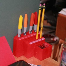lápiz sostenedor de la pluma casa oficina sharpie clips papel escritorio 3d print model - Mito3D