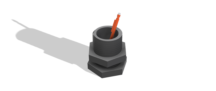 crayon pot vis écrou boîte tasse stylo espace rangement décoration titulaire soutien original conception art ingénieur mécanique jouet anti stress 3d print model - Mito3D