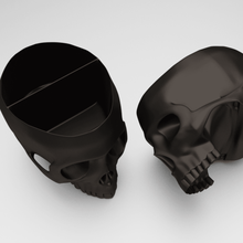 matita pentola cranio casa vuoto tazza testa morte pot la tasca 3d print model - Mito3D