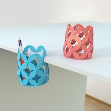 pencil pot storage home arrangement design flowery art decoration support 3d print model - Mito3D