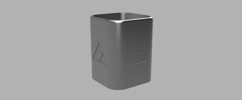 pencil pot zelda triforce geek desk office home video games link 3d print model - Mito3D