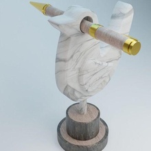 crayon supporter oiseau art décor sculpture sculptures 3d print model - Mito3D
