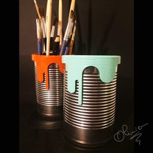 pencil tin home storage office box art design 3d print model - Mito3D