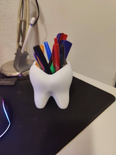 lápis dente casa esmerilhamento roda dentista 3d print model - Mito3D
