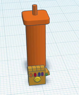 pencil topper infinity gauntlet 3d print model - Mito3D