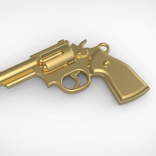 pendand orecchino di revolver gioielli brinco pingente 3d print model - Mito3D