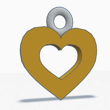 pendant heart gioielleria gioiello moda pendente amore cuore chiave squillare 3d print model - Mito3D