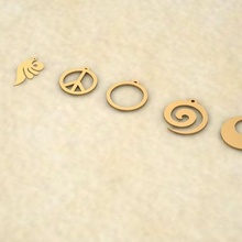 pendentif bijoux cou oreille cercle libre or gamins 3d print model - Mito3D