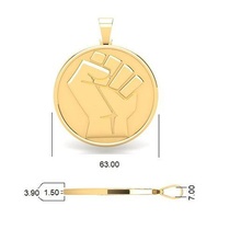 pendant jewelry stl gold 3d print model - Mito3D
