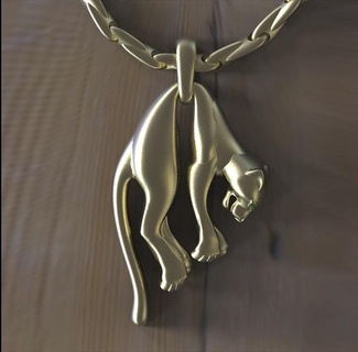 pendant bracelet panther pantera panthera panter ring earrings 3d print model - Mito3D