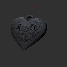 pendant jewelry heart skull 3d print model - Mito3D