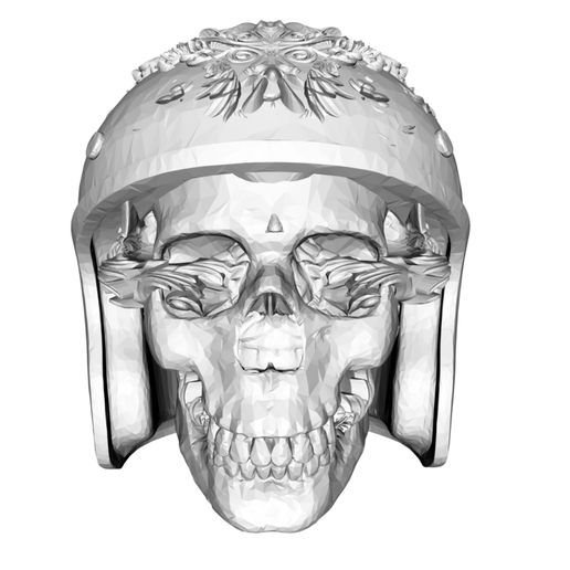 pendant - harley biker skull jewelry 3D print model - Mito3D