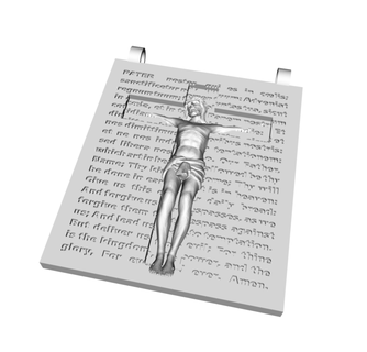 pendant - pater noster crucifixion jewelry jewellery christian 3d print model - Mito3D