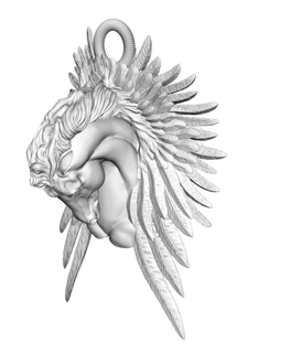 pendant - pegasus pendant - pegasus wings horse  3d print model - Mito3D