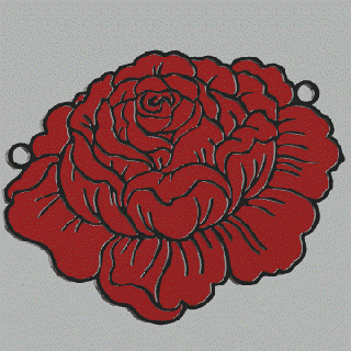 pendentif Rose bijoux boucles d'oreilles Collier fleur floral conception belle mode fdm ender or style argent 3d print model - Mito3D