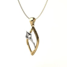 pendant 016 jewelry diamond ring stone jewellery silver gold 3dprint fashion printable christmas flower school necklace jewel 3d print model - Mito3D