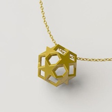 pendant 062 jewelry necklace jewellery gold silver 3dprint printable 3dmodel fashion geometric 3d print model - Mito3D