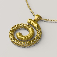 pendant 074 jewelry gold jewellery necklace silver jewel 3dprint printable pattern 3d print model - Mito3D