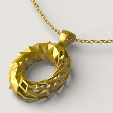 pendant 079 jewelry gold jewellery necklace silver jewel 3dprint printable pattern 3d print model - Mito3D