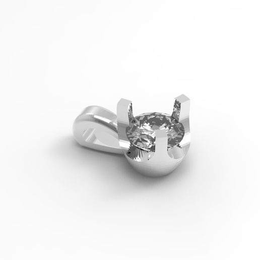 pendant 4mm jewelry jewel gold gem 3D print model - Mito3D