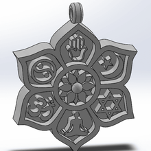 pendant buddhist symbols jewelry 3d print model - Mito3D