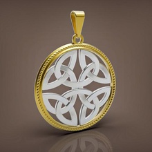 pendant celtic ornament 002 jewelry gold 3d print model - Mito3D