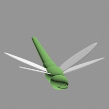 pendant dragonfly jewelry henchman wording bug animals 3d print model - Mito3D