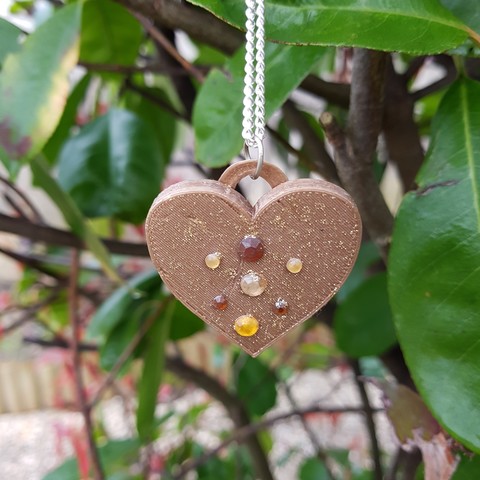 pendant earring heart box jewelry necklace diamond fashion gold beauty woman treasure animals birds 3D print model - Mito3D