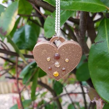 orecchino pendente cuore box gioielli la collana diamante moda oro bellezza donna tesoro animali uccelli 3d print model - Mito3D