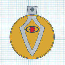 pendente emblema scudo occhio d moneta timone Dio 3d print model - Mito3D