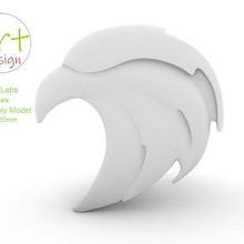 pingente falcão joalheria prata madeira 3d print model - Mito3D
