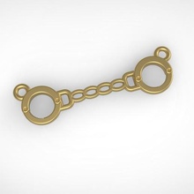 pendant handcuffs pingete algemas jewelry pingente 3d print model - Mito3D