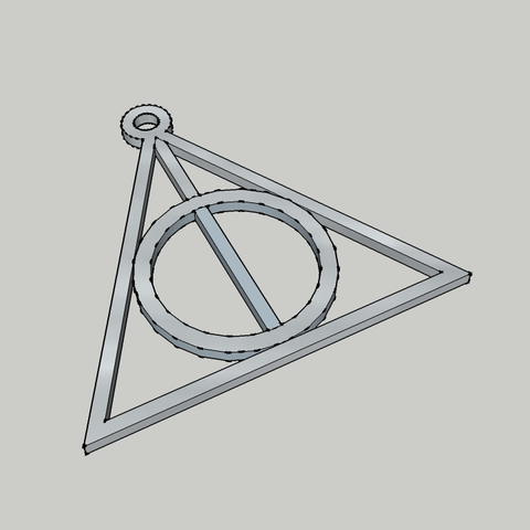 pendant harry potter deathly hallows jewelry art toy 3D print model - Mito3D
