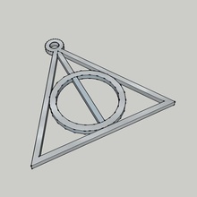 pendant harry potter deathly hallows jewelry art toy 3d print model - Mito3D