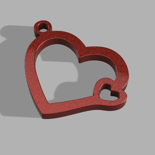 pingente chave anel joalheria coração amar família 3D print model - Mito3D