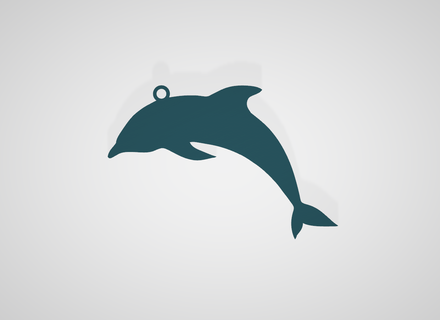 Anhänger Schlüsselbund Eule Delfin drucken Schlüsselring Band Halsband Amulett Schmuck unterstützt Halskette Tier 3d print model - Mito3D