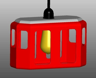 Anhänger Lampe telepherisch Kabel Wagen Jahrgang Suspension 3d print model - Mito3D
