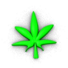 pendant made marijuana leaf gadget art 3d print model - Mito3D