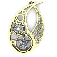 pendant p012 jewelry diamond ring stone jewellery silver gold 3dprint fashion printable christmas school gem necklace 3d print model - Mito3D