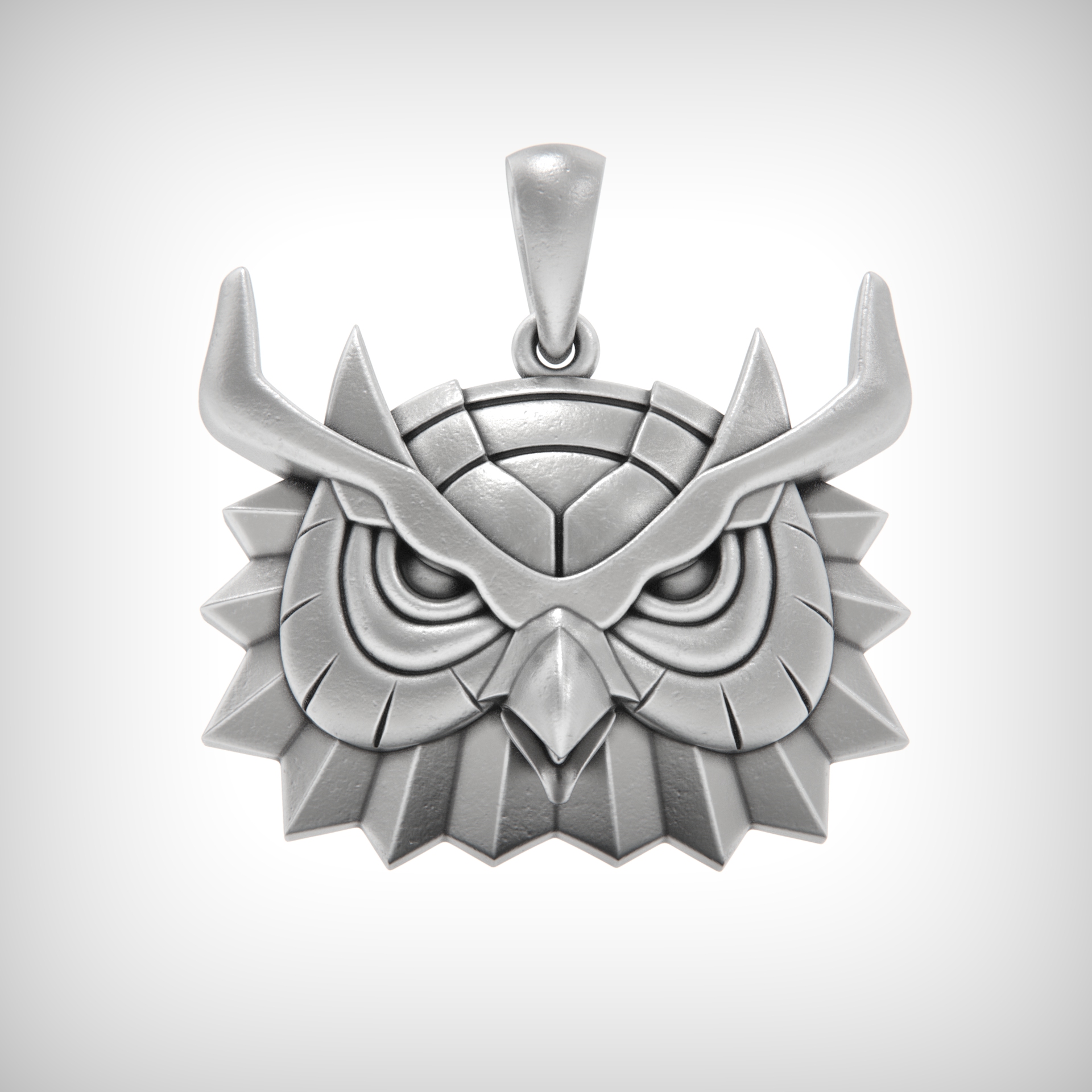 pendant p089 jewelry gold silver 3dmodel 3dprinting rhinoceros zbrush witcher owl school 3D print model - Mito3D