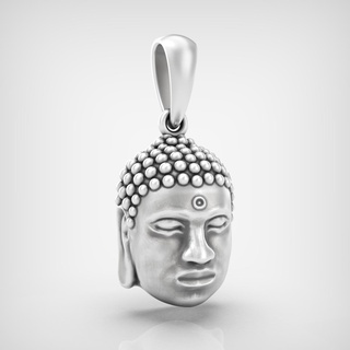 pendant p093 jewelry gold silver 3dmodel 3dprinting rhinoceros zbrush buddha 3d print model - Mito3D