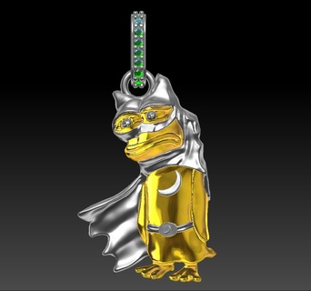 pendant pepe frog Jewelry dije 3d print model - Mito3D