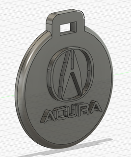 pingente porte cl acura chave anel enfeite 3d print model - Mito3D