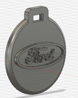 pendant porte cl ford key ring ornament car 3d print model - Mito3D