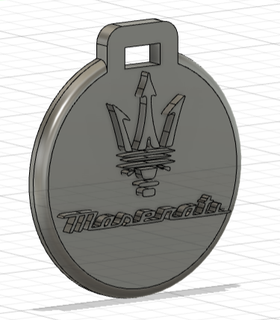 pendant porte cl maserati key ring ornament 3d print model - Mito3D